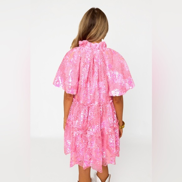 NWT BUDDY LOVE LAKIN SWING SEQUINED LACE MINI DRESS - BONITA SIZE SMALL - Picture 3 of 16